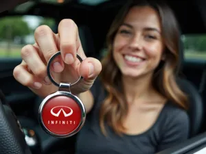 Infiniti Llavero Lujo Acero Inoxidable Premium